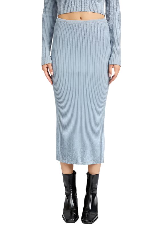 Sweater Maxi Skirt w/ Back Slit