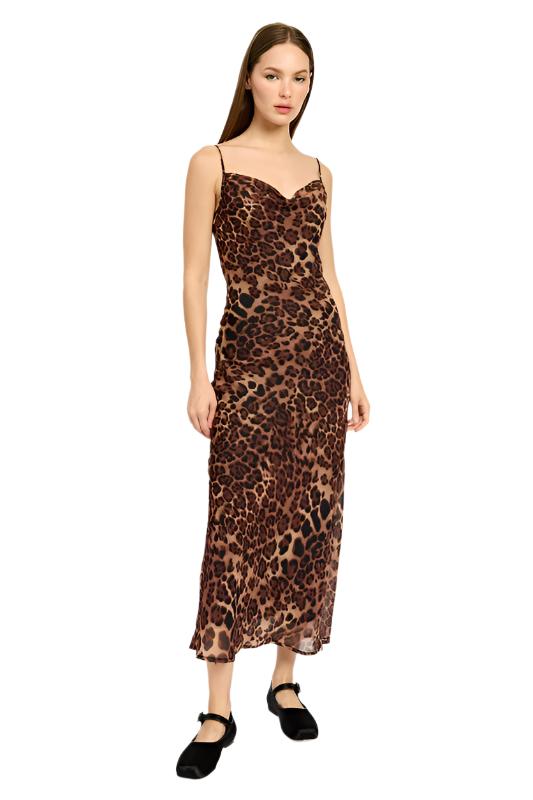 Leopard Layered Maxi Dress