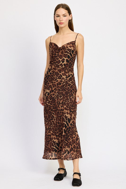 Leopard Layered Maxi Dress