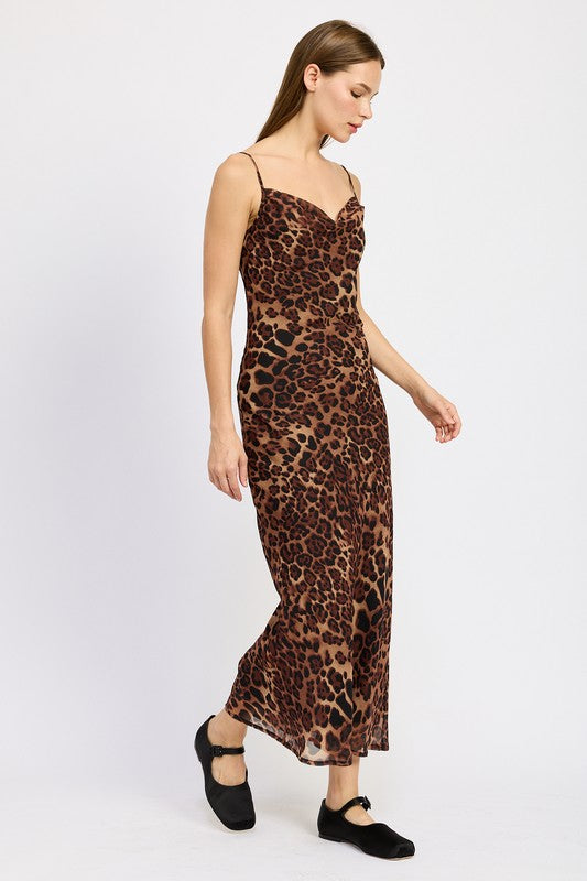 Leopard Layered Maxi Dress