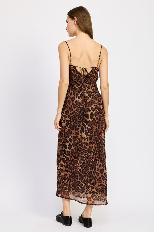 Leopard Layered Maxi Dress