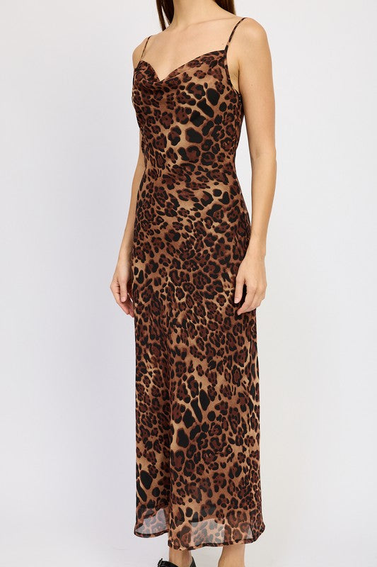 Leopard Layered Maxi Dress