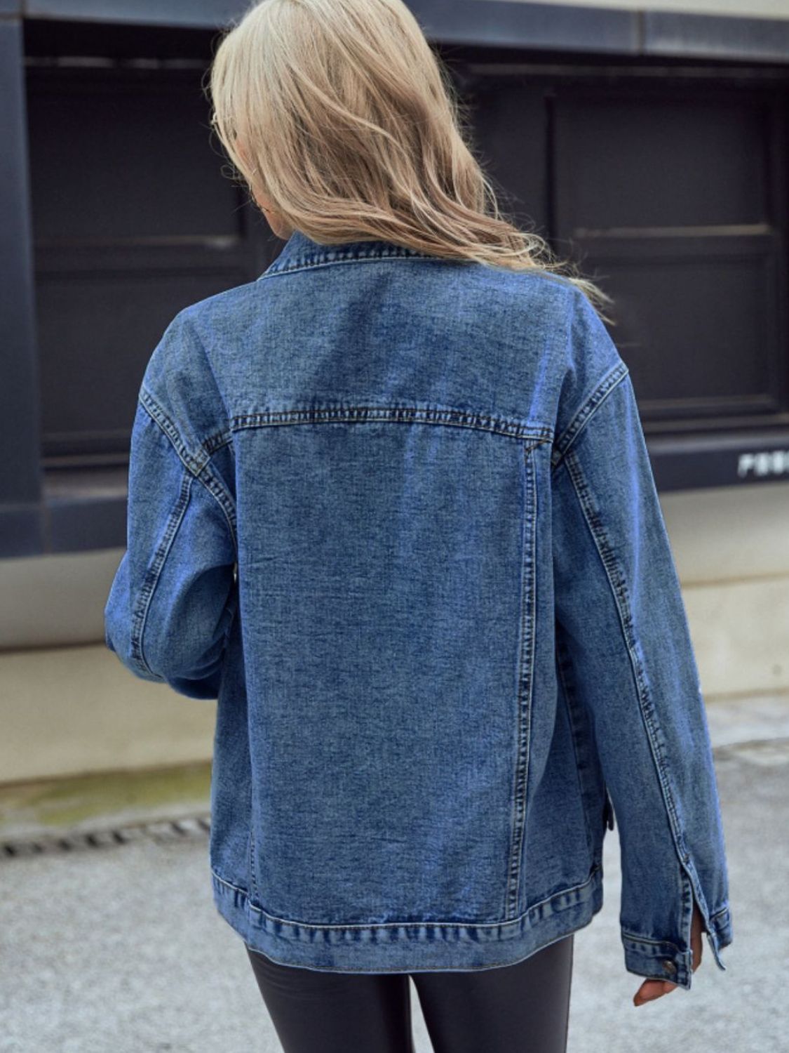 Cotton Blend Medium Wash Denim Jacket