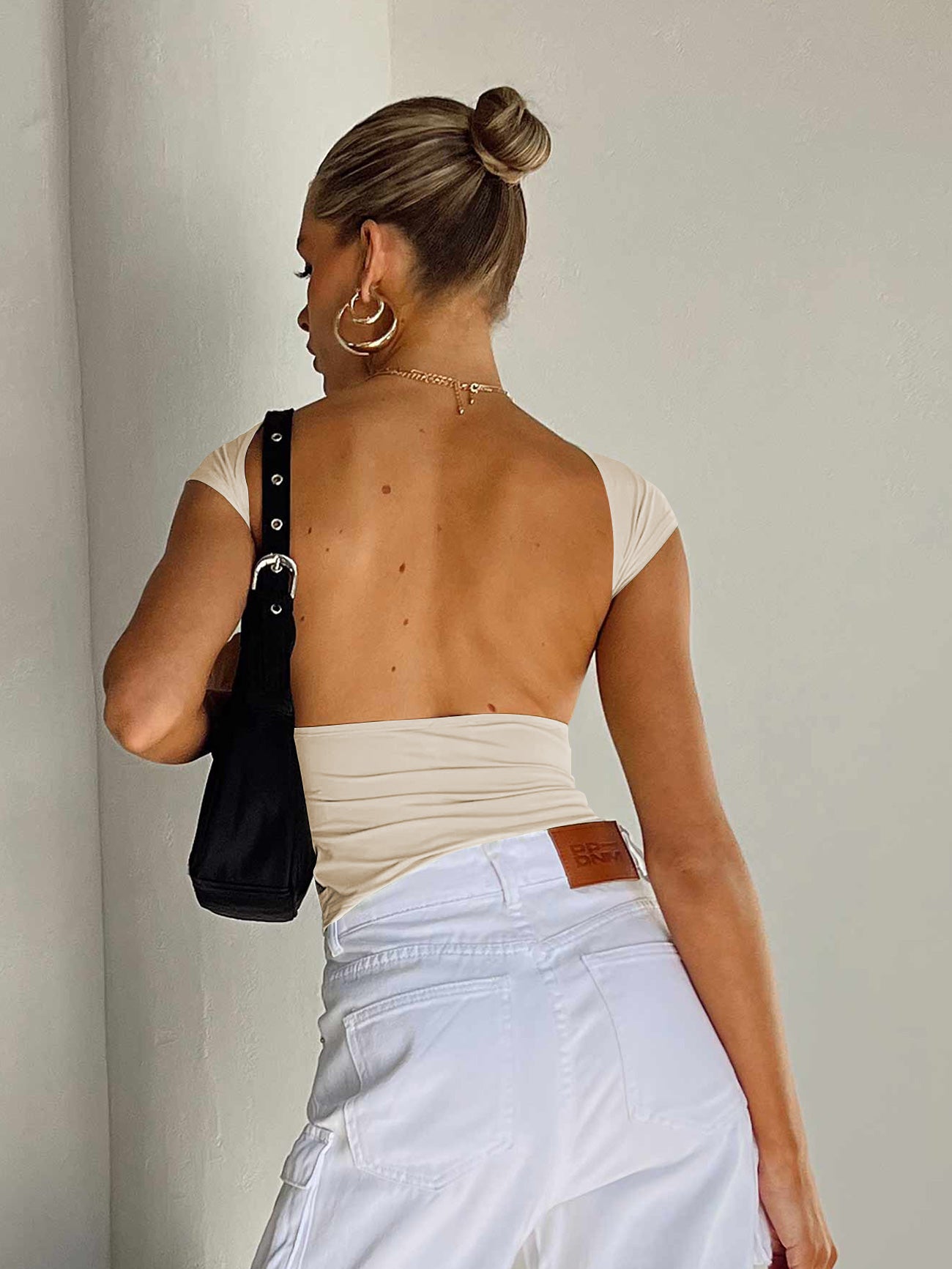 Open Back Cap Sleeve Top